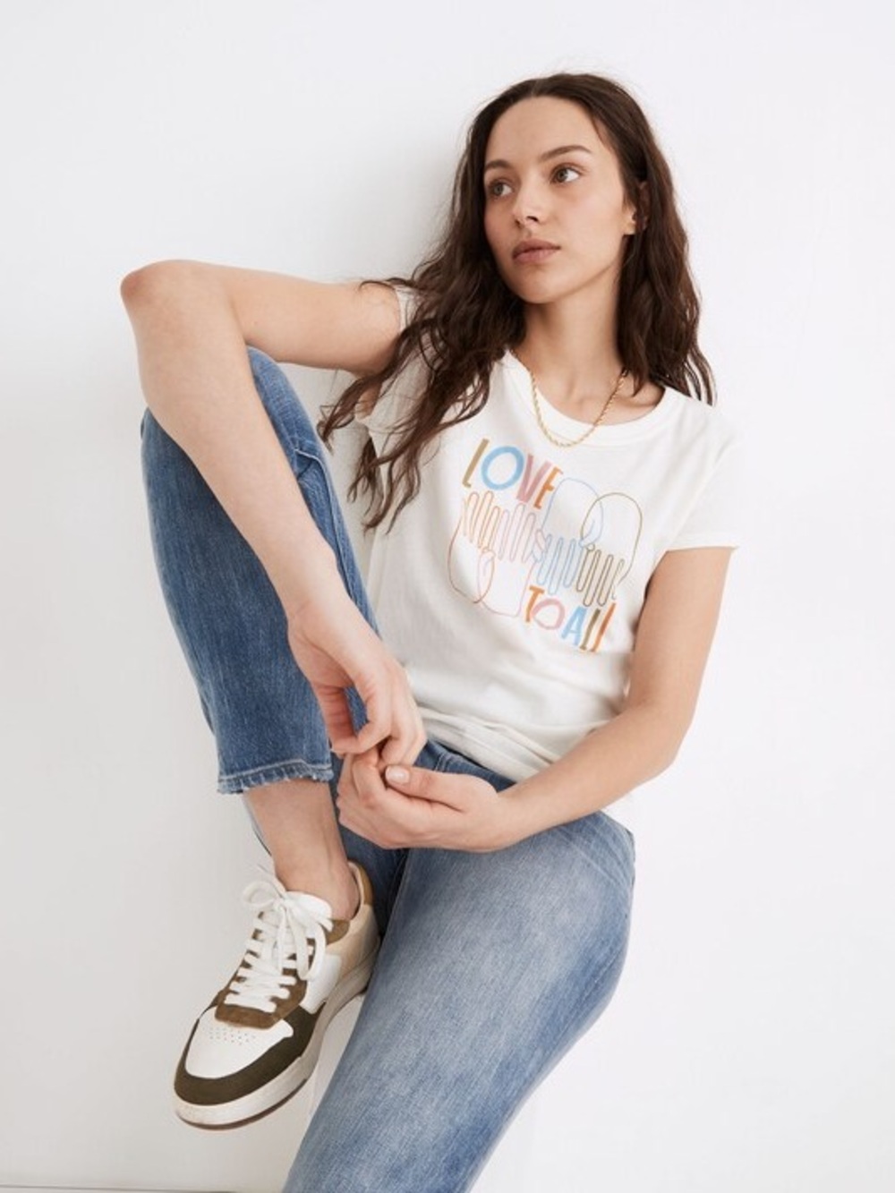 Madewell x Lisa Congdon Love To All Pride Perfect Vintage Cotton Tee Size M